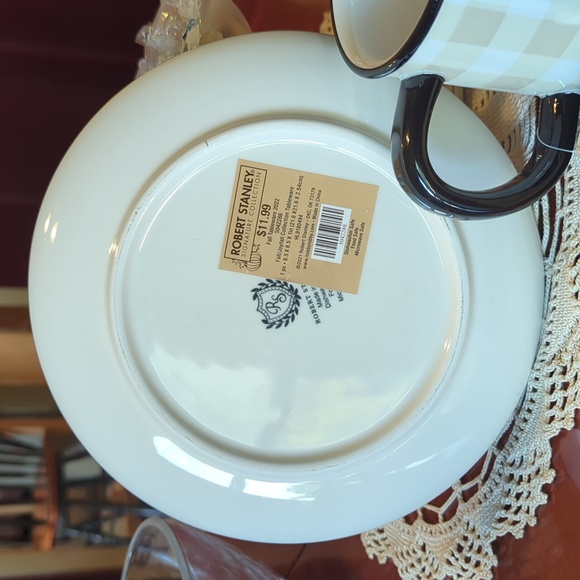 Robert Stanley Signature Fall Ceramic Plate and Cup Set NWT - Picture 5 of 6